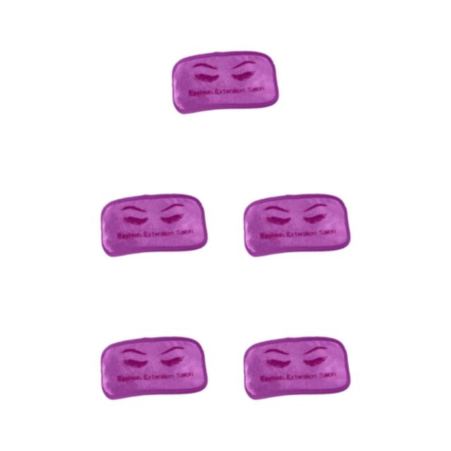 maskred Durable Eyelash Extension Forehead Pad Microfiber Holder Extension Soft Tray Violet 9 x 19cm 5Set