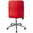thumbnail image 3 of Boss Office Chaise de Bureau Ergonomique Pivotante Moderne en Similicuir Capitonné, Rouge, 3 of 5