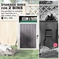 thumbnail image 4 of Outsunny Double Garbage Bin Shed, Lockable Storage Shed with Openable Lid, 4 of 9