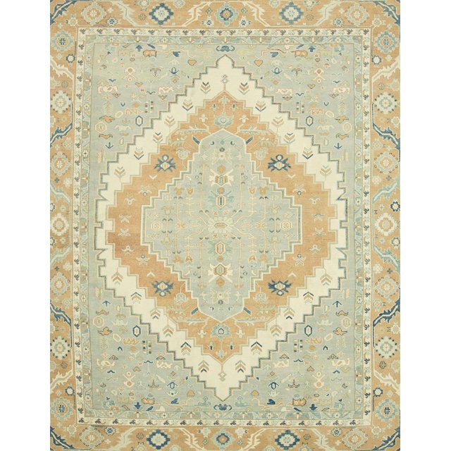 Ahgly Company Indoor Rectangle Abstract Khaki Gold Oriental Area Rugs, 5' x 8'