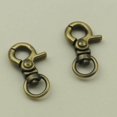thumbnail image 4 of 4pcs zinc alloy lobster claw clasp Swivel Trigger Clips Swivel Trigger Clips Snap Hooks Bronze, 4 of 9