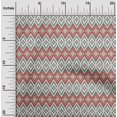 thumbnail image 2 of oneOone Georgette Viscose Maroon Fabric Asian Ikat Craft Projects Decor Fabric Printed By The Yard 42 Inch Wide, 2 of 4
