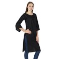 thumbnail image 1 of Kurti en Coton Uni Tunique Bollywood Ethnique Indienne Haut Décontracté Kurta Robe pour Femme, 1 of 2