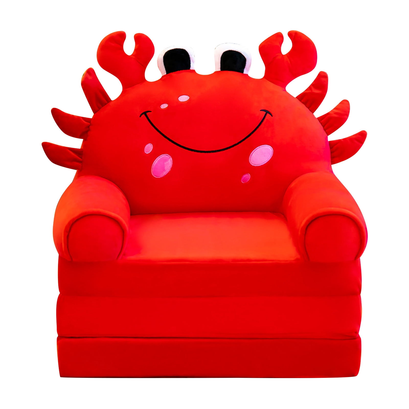 MKHSQHDG Today's Deals Plush Foldable Kids Sofa Backrest Armchair 2 in 1 Foldable Children Sofa Cute Cartoon Lazy Sofa Children Flip Open Sofa Bed for Living Room Bedroom Without Liner Filler