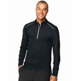 thumbnail image 1 of Hanes Mens Sport X-Temp Performance Quarter-Zip Sweatshirt, 2XL, Black, 1 of 4