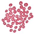 thumbnail image 3 of Étiquette Numérotée Portable 100x Numéro 1-100 pour Hôtel Entrepôt Dortoir Clés Rouge+blanc Mot, 3 of 6