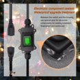 thumbnail image 2 of GFDYREE Extension Cord with Inline Switch On/Off IP67 Waterproof 20A 250V 16AWG 2FT 3Pin Outlets Plugs Power Cord Green Led Rocker Switch for Outdoor Christmas Lights Holiday Lights, 2 of 6