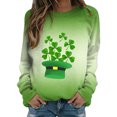 thumbnail image 1 of QIPOPIQ Chandails en Molleton à Manches Longues pour Femmes T-Shirts de la Saint-Patrick T-Shirt Trèfle T-Shirt Vert Hauts T-Shirts de la Saint-Patrick Col Rond Tunique T-Shirts de Vacances Graphiques Offres, 1 of 4