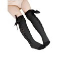 thumbnail image 4 of FOCUSNORM Baby Girls Knee High Socks Cable Knit Cotton Socks with Bow, 4 of 10
