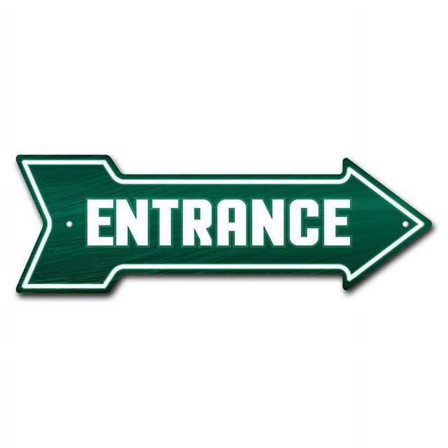SignMission P-ARROW12-999880 36 in. Entrance Arrow Sign