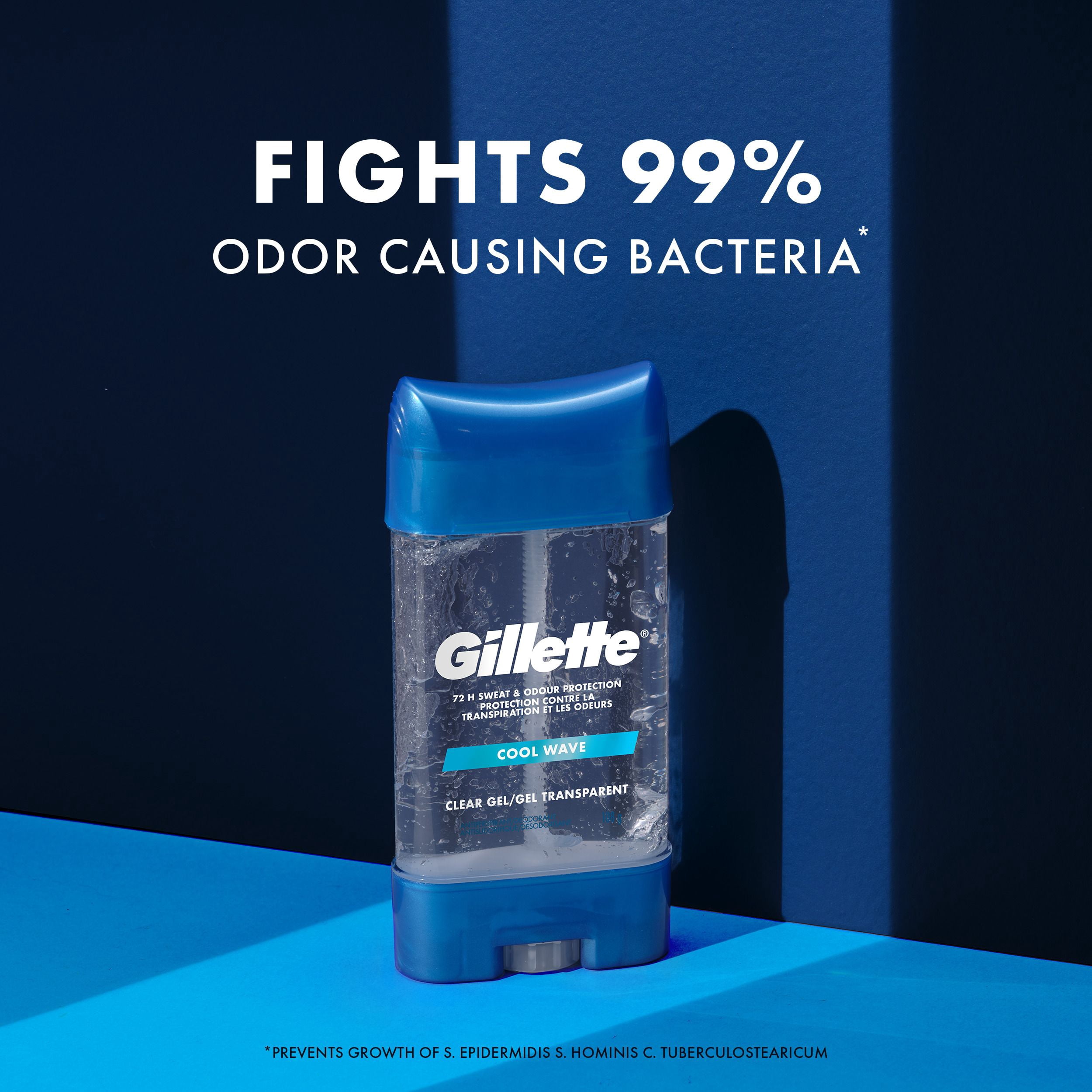 Gillette Antisudorifique en Gel Transparent et Déodorant pour Hommes Parfum Cool Wave