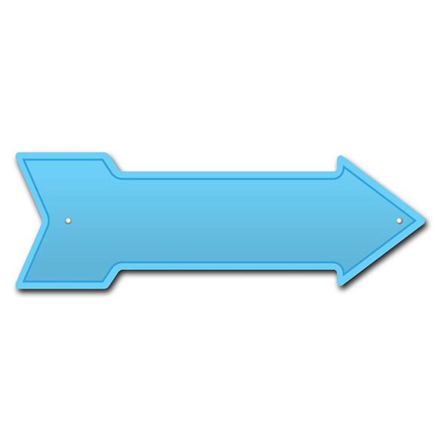 SignMission P-ARROW-999774 6 x 18 in. Wide Light Blue Arrow Sign