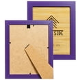 thumbnail image 4 of Rustic Wooden Picture Frame 8x10 - Purple - Set of 2, Natural Eco Solid Wood and High Definition Real Glass for Wall Mounting and Tabletop Photo Frames, 4 of 6