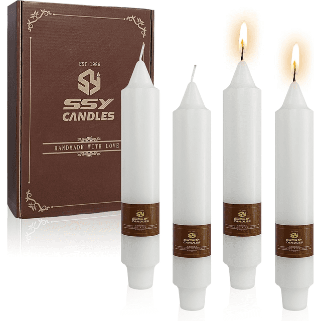7 Inch Taper Candle Candle Sticks, 4PCS Pillar Candles Handmade Unscenteds Candlesticks for Festive, Party, Spell, Wedding, Home Decor