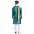 thumbnail image 2 of Vêtements Indiens Kurta Pyjama pour Homme avec Foulard Robe de Fête de Mariage (Vert, m), 2 of 6