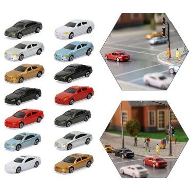 Lefu 50pcs Modèle de Couleur Voiture N Échelle 1:160 Modèle Ferroviaire Scène de Rue Mise en Page