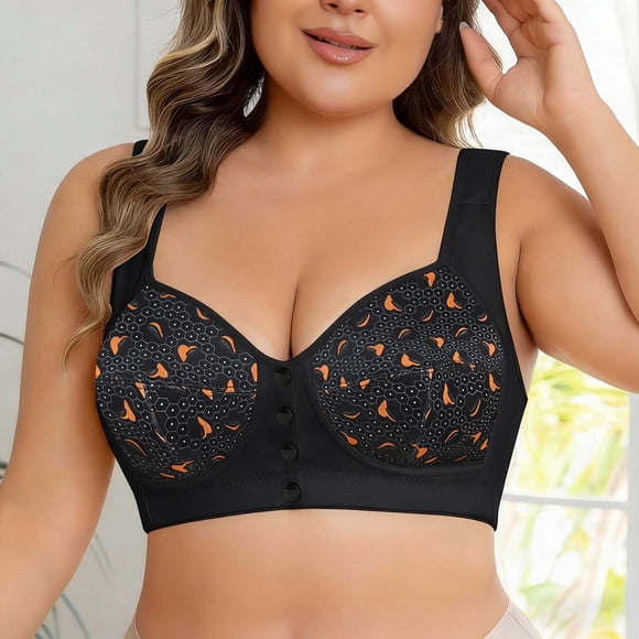 Bra for Everyday Comfort and Style|Front-Button Lingerie with Adjustable Straps|Smooth Seamless Backless Design for Casual Wear