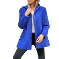 thumbnail image 2 of Soki Womens Pea Coat Fashion Winter Dressy Overcoat Single Breasted Trench Jackets with Hood, 2 of 8