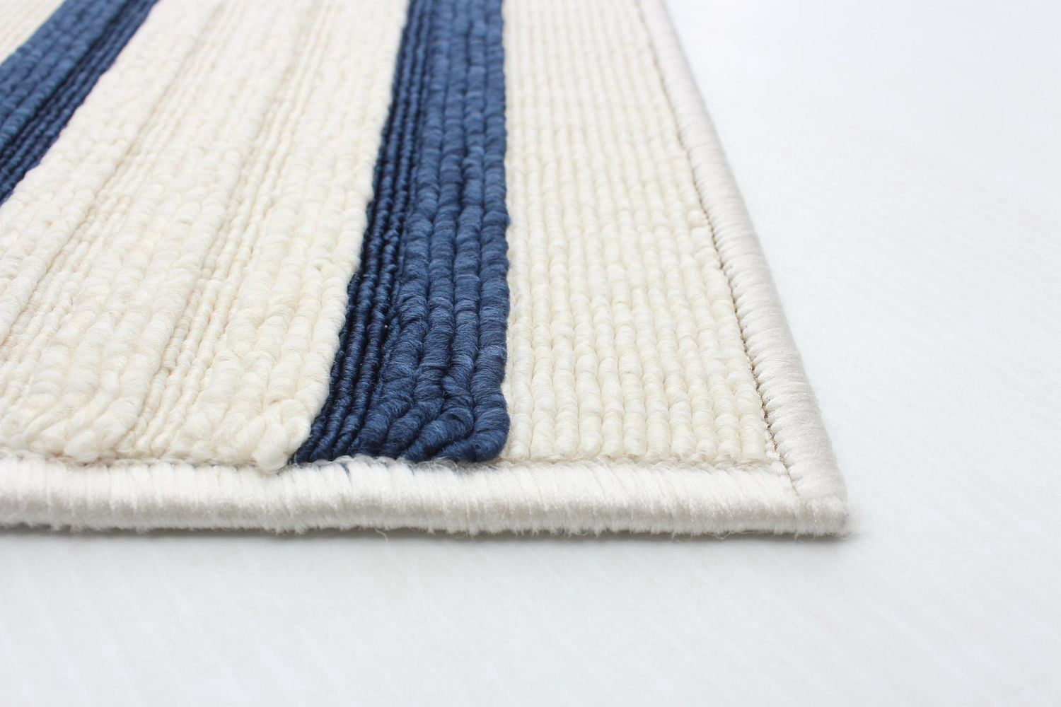 ECARPET Indoor/Outdoor for Balcony, Patio and Garden Arthur Blue, Ivory Rug
