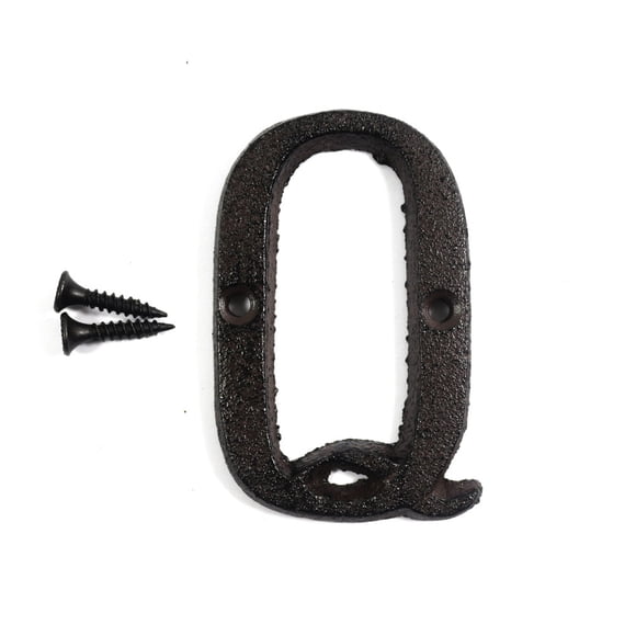 3 inch Vintage Decorative Cast Iron Metal Alphabet Letters Wall Sign Hanging Address Name Sign Letter(Q)