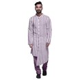 thumbnail image 1 of Atasi Printed Kurta Pajama For Men Asymmetric Style Casual Summer Clothing, 1 of 2