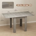thumbnail image 3 of HOMCOM 55" Extendable Dining Table, Kitchen Table for 4-6 Person, Grey, 3 of 10