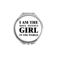 thumbnail image 1 of I Am The Piteous Girl Hand Compact Mirror Round Portable Pocket Glass, 1 of 3