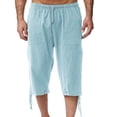 thumbnail image 1 of SHIXIAOO Men's Spring and Summer Sweatpants Jogging Pants Loose Casual Beach Capri Pants, 1 of 4