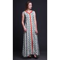thumbnail image 3 of Bimba Shibori Printed Front Slit Sleeveless Summer Spring Long Women BeachDress-X-Large, 3 of 5