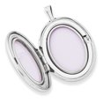 thumbnail image 2 of Sterling Silver Rhodium-plated 26mm Diamond Oval Locket QLS266-18 (32mm x 20mm), 2 of 3
