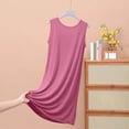 thumbnail image 5 of Elvqul Chemises de Nuit Sans Manches Pyjamas Dames Robe en Coton Doux Uni Pyjama pour Femmes Grande Taille, 5 of 5