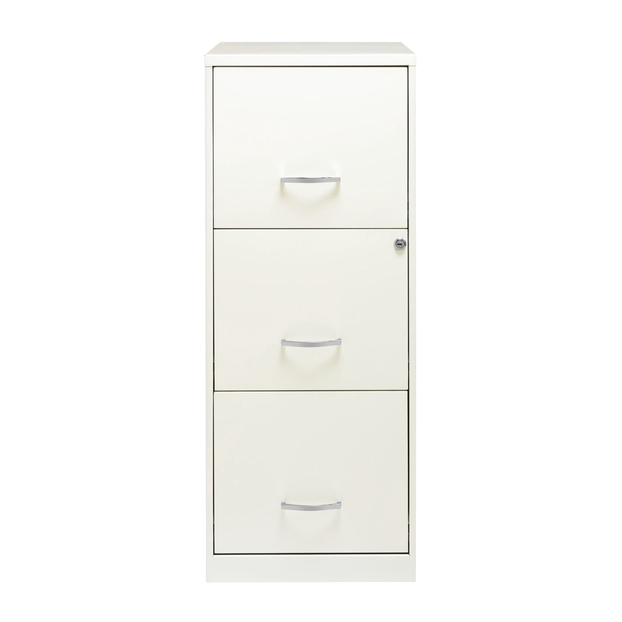 Space Solutions 18in 3 Drawer Vertical Organizer Cabinet for Office, White