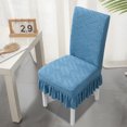 thumbnail image 4 of Jupe Courte Housses de Chaise Maison Coussin Dossier une Housses de Chaise de Salle à Manger Universelles Housses de Tabouret Housses de Siège Extensibles Housses de Chaise de Table à Manger Housse Housse, 4 of 6