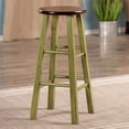 thumbnail image 2 of Tabouret de bar de 29 po Ivy Vert rustique avec siège Noyer, 2 of 6