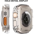 thumbnail image 5 of KOMI 2-Pack for Apple Watch Ultra/Ultra 2 49mm PC All-Around Screen Protector Case, Tempered Glass Screen Protector Case Ultra-Thin for iWatch Ultra/iWatch Ultra 2 49mm Protection Cover -Clear, 5 of 5