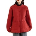 thumbnail image 1 of Lovzfmll Versatile Casual Jacket, Thicker Style for Fall and Winter Red, M, 1 of 7