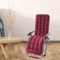 thumbnail image 4 of Coussin Confortable en Polyester pour Fauteuil Inclinable de Jardin, Chaise Épaissie, Tapis Épaissi, Extérieur Intérieur, Rouge Vin B, 4 of 8