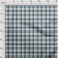 thumbnail image 3 of oneOone Polyester Spandex Aqua Blue Fabric Check Sewing Material Print Fabric By The Yard 56 Inch Wide, 3 of 4