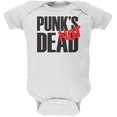 thumbnail image 2 of Punk's NOT Dead V1 White Soft Baby One Piece, 2 of 2