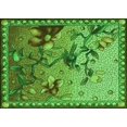 thumbnail image 1 of Ahgly Tapis Rectangulaire Lavable en Machine Vert Transitionnel, 8 Pieds x 12 Pieds, 1 of 7