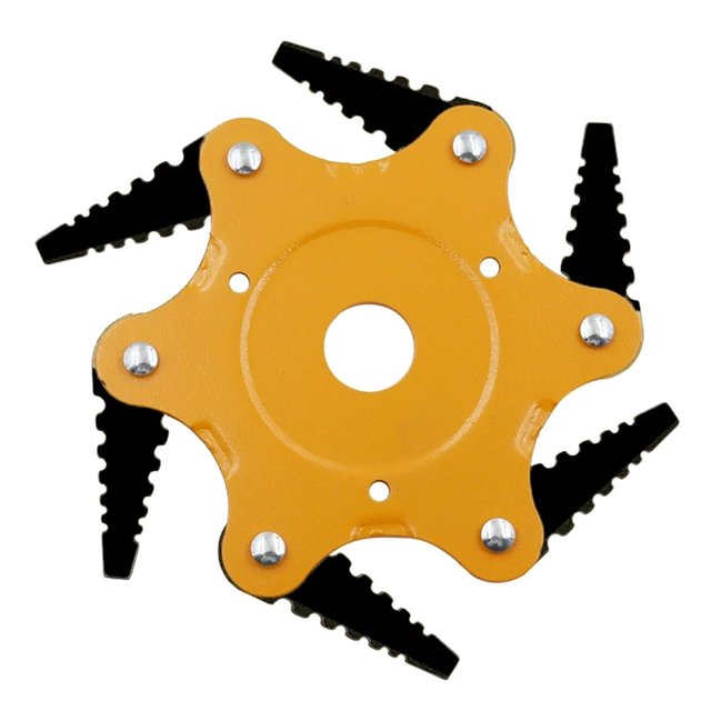 Steel Cutter Head Steel Trimmer Head 6 Teeth Sturdy Grass Trimmer Blade Durable Steel Razor Trimmer Head Flexible Professional Blade Easy Cutting for Lawn Weeding Garden�?reen�?