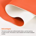 thumbnail image 3 of Unique Bargains Smooth Solid Color Faux Leather Sheets, PU Leather for DIY 20 x 135cm Orange, 3 of 4