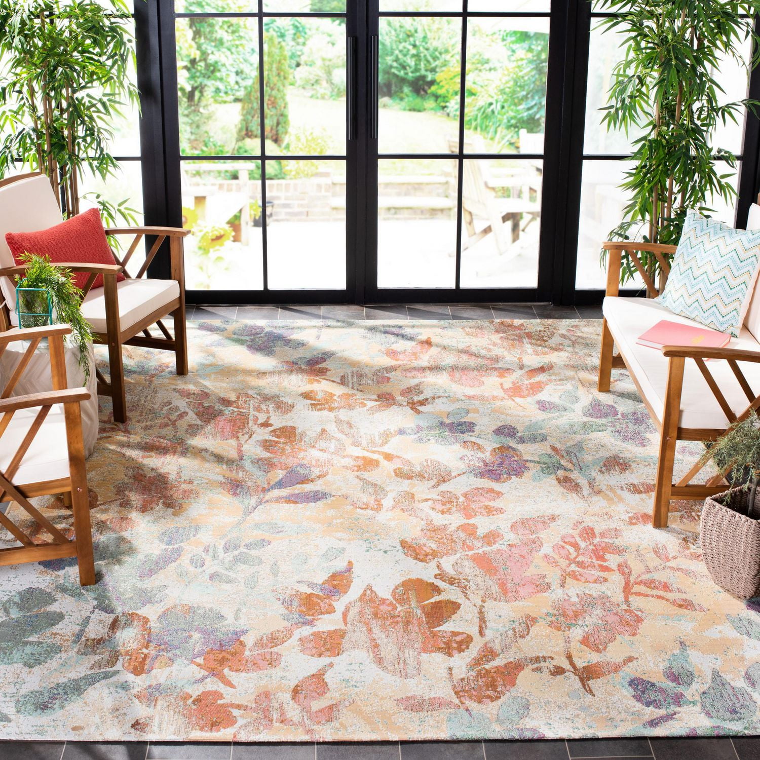 SAFAVIEH Barbados Andy Floral Indoor/Outdoor Area Rug