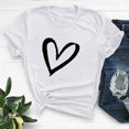 thumbnail image 2 of Diufon Hauts de la Saint-Valentin pour Femmes, Tunique Décontractée à Manches Courtes, Chandail à Col Rond, Blouse Tendance Mignonne à Imprimé Graphique, 2 of 6