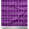 thumbnail image 1 of Soimoi Velvet Fabric Diamond & Paisley Block Fabric Prints by Yard 58 Inch Wide, 1 of 3