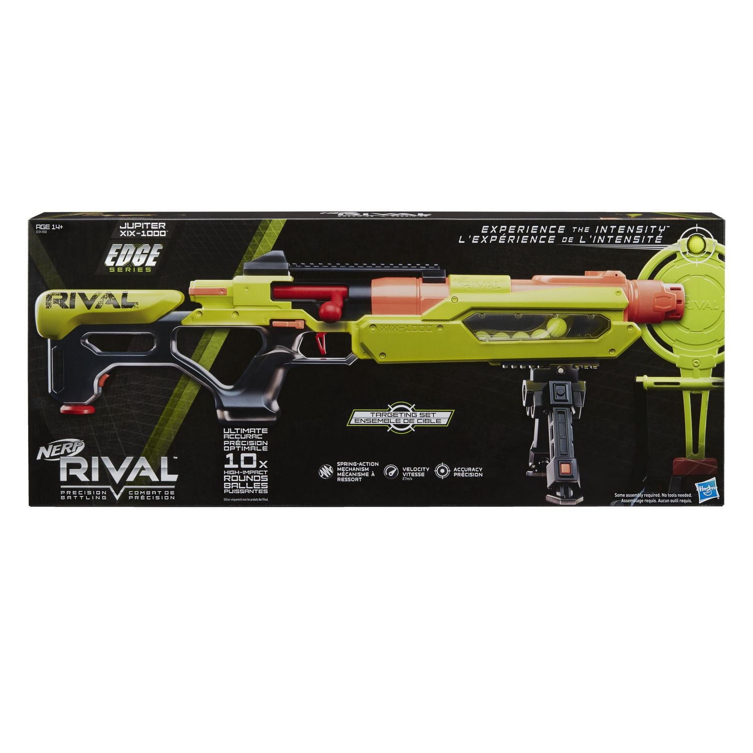 Nerf Rival Blaster Jupiter XIX-1000 Edge Series with Target and 10