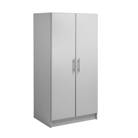 Prepac Elite 32 inch Wardrobe Cabinet, Light Gray