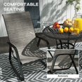 thumbnail image 4 of Set of 2 Brown Outdoor Rocking Chairs - Patio Seating with High Back & Armrests - Breathable Texteline Mesh for Backyard & Garden Relaxation, 4 of 7
