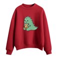 thumbnail image 1 of IROINID Rabais Vêtements d'Hiver pour Femmes Chandails à Capuchon d'Hiver Chandails Aguichant Col Rond Manches Longues Hauts Blouse Imprimée Régulière, Rouge, 1 of 3