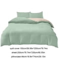 thumbnail image 3 of Washed Cotton Style 4-Piece Bedding Set Full/Queen Size Reversible Comforter Cover with Pillowcases Breathable Soft Bed Set for Dorm Room Home Decor, 3 of 6